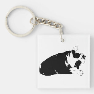Bulldog with Bold Expression Key Ring