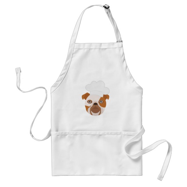 Bulldog With Chef Hat Standard Apron (Front)