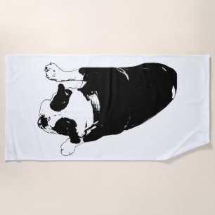 Bulldog with Fun Beach Vibes Towel