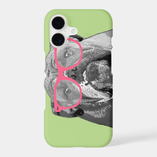 Bulldog with Pink Glasses Cute Funny Phone 7+ Case