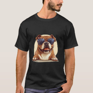 bulldog with sunglasses T-Shirt
