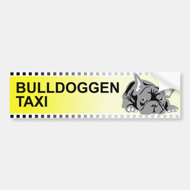 Bulldoggen taxi sticker (Front)
