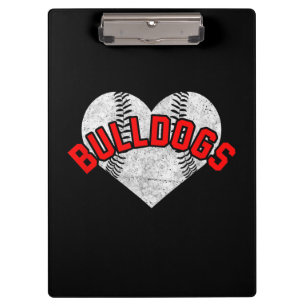 Bulldogs Baseball Softball High School Team Gifts Clipboard