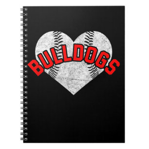 Bulldogs Baseball Softball High School Team Gifts Notebook