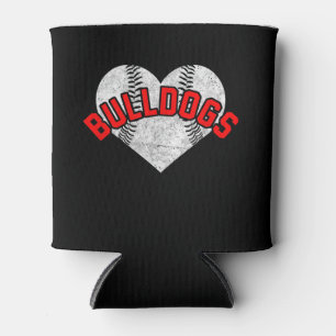 Bulldogs Baseball Softball High School Team Mascot Can Cooler