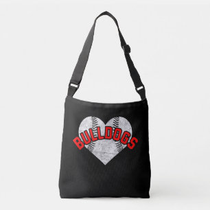 Bulldogs Baseball Softball High School Team Mascot Crossbody Bag