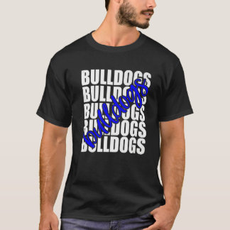 Bulldogs Blue School Sports Fan Team Spirit   T-Shirt