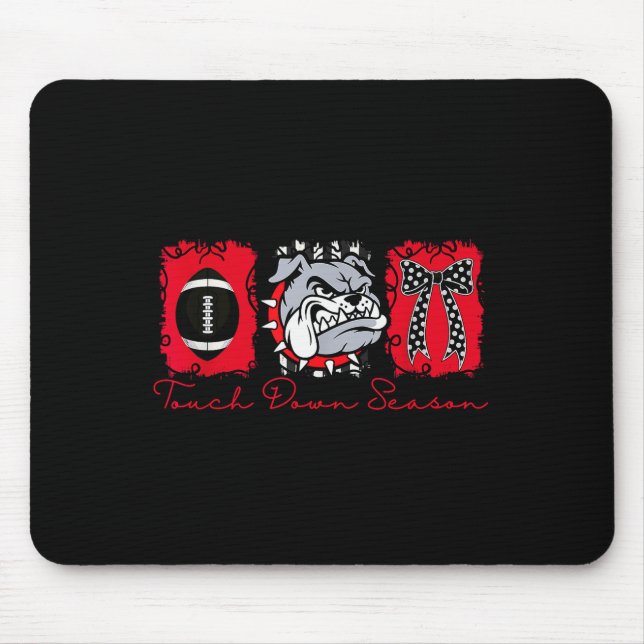 Bulldogs Football Game Day School Mascot Team Srit Mouse Pad (Front)