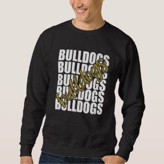 Bulldogs Gold School Sports Fan Team Spirit Sweatshirt