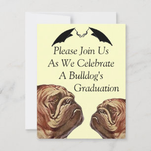 BULLDOGS GRADUATION INVITATION ~EZ2 CUSTOMIZE