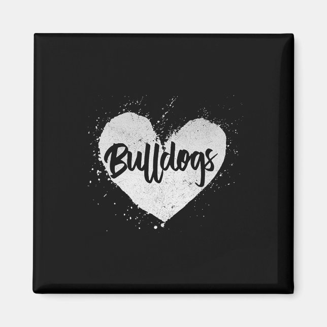 Bulldogs - Heart Dog Lover Animal Breeder Puppy Ow Magnet (Front)