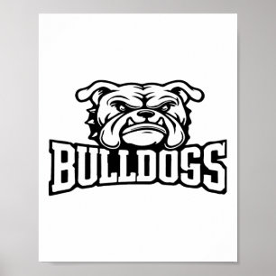 Bulldogs Mascot Back To School Team Spirit Poster