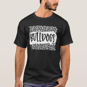 Bulldogs Mascot Distressed School Sports Fan Team T-Shirt