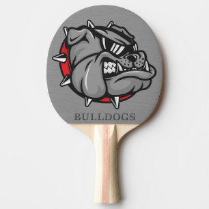Bulldogs Mascot Ping Pong Paddle