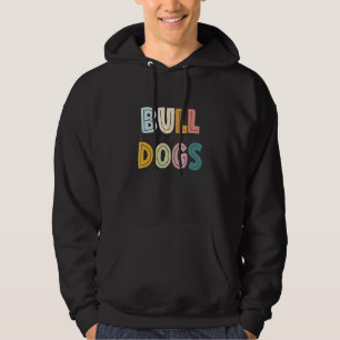 Bulldogs Mascot School Spirit Sports Cheer Fan Tea Hoodie