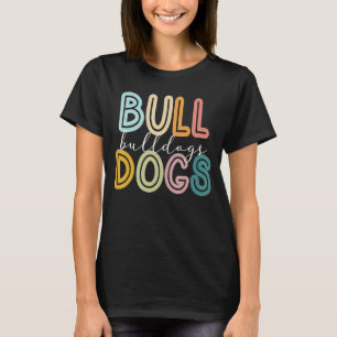 Bulldogs Mascot School Spirit Sports Cheer Fan Tea T-Shirt