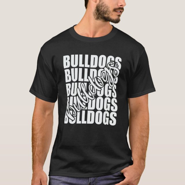 Bulldogs School Sports Fan Team Spirit 1 T-Shirt (Front)
