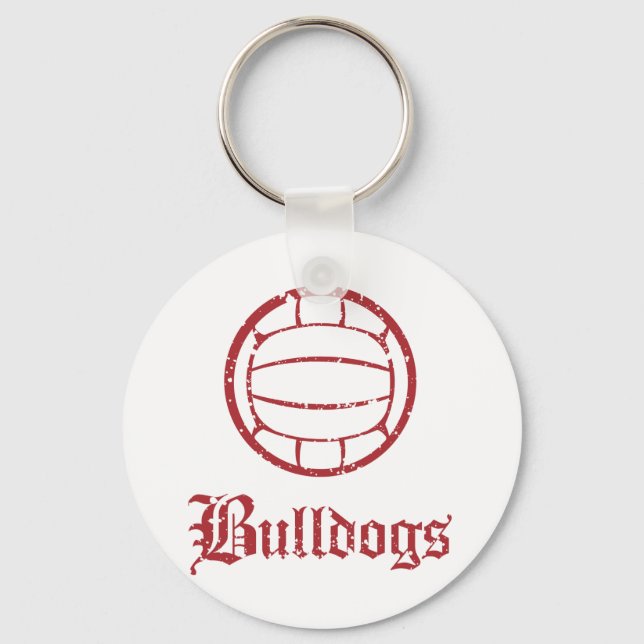 Bulldogs Volleyball Key Ring (Front)