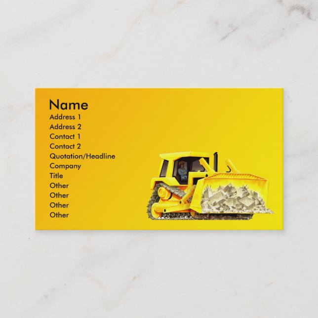 Bulldozer Business Card (Front)
