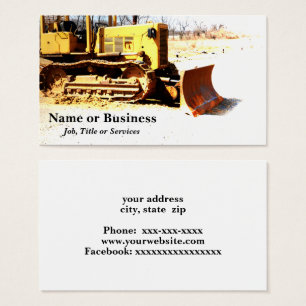 bulldozer business card