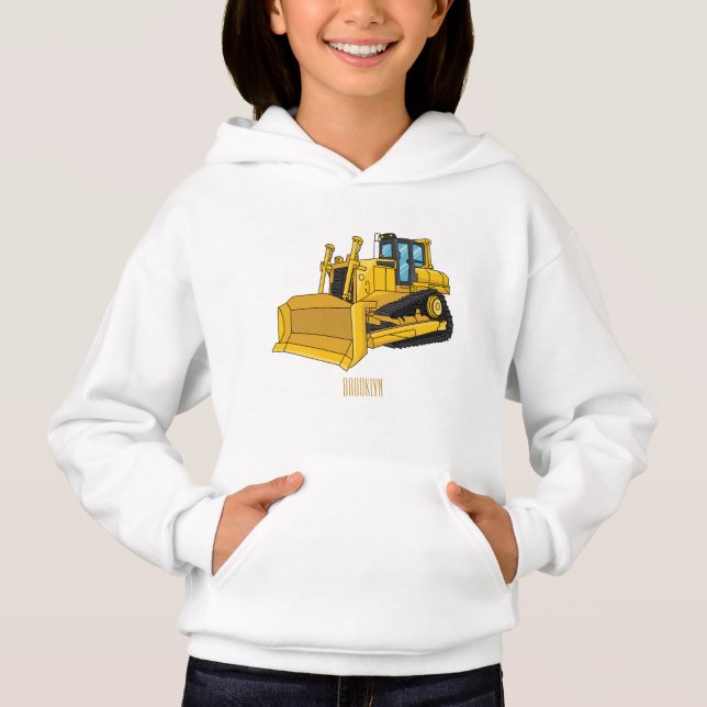 Bulldozer cartoon illustration (Front)