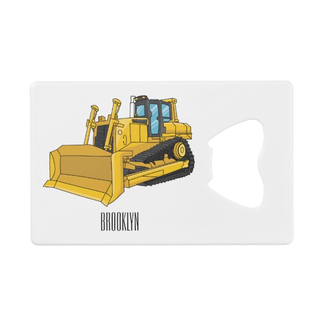 Bulldozer cartoon illustration (Front (Horizontal))