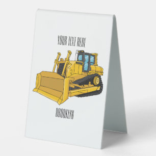 Bulldozer cartoon illustration