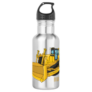 Bulldozer cartoon illustration 532 ml water bottle