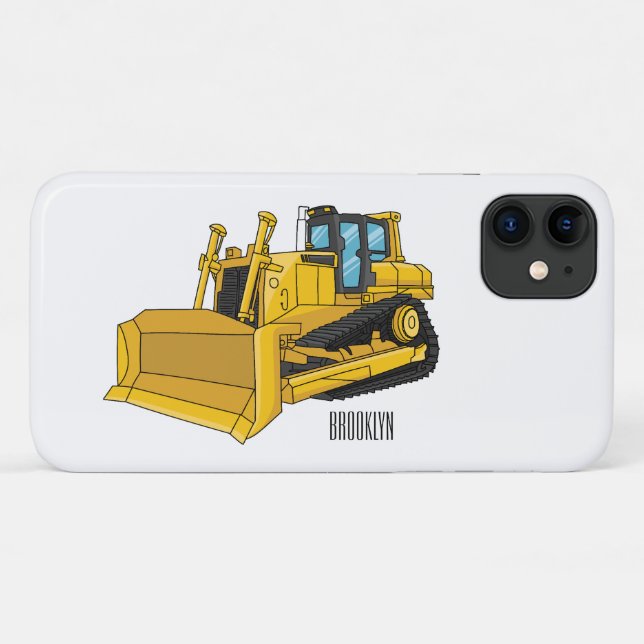 Bulldozer cartoon illustration Case-Mate iPhone case (Back (Horizontal))