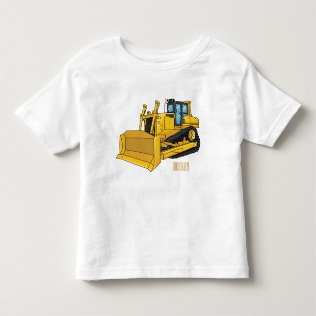 Bulldozer cartoon illustration toddler T-Shirt (Front)