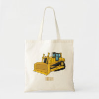 Bulldozer cartoon illustration