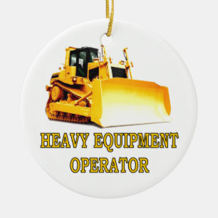 BULLDOZER CERAMIC ORNAMENT