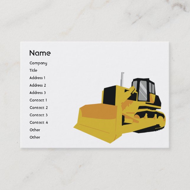 Bulldozer - Chubby Business Card (Front)