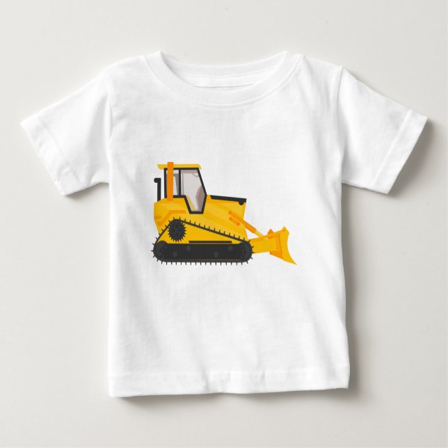 Bulldozer Construction Machine Baby T-Shirt (Front)