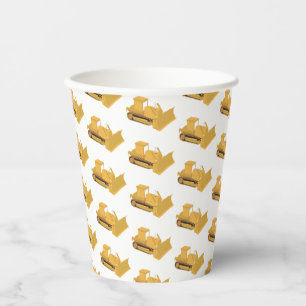 Bulldozer Construction Truck  Paper Cups