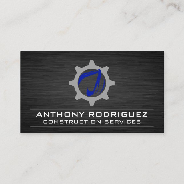 Bulldozer | Construction Vehicle | Builder Business Card (Front)