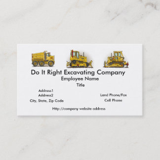 Bulldozer Dozer Business Cards