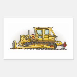 Bulldozer Dozer Rectangular Sticker