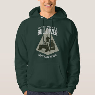Bulldozer Driver Spirit Animal Vintage Silhouette Hoodie