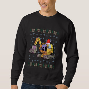 Bulldozer Excavator Christmas Shirt Toddler Boys S