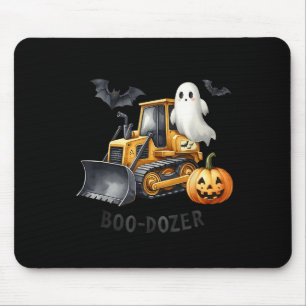 Bulldozer Halloween Boo Dozer Construction Truck B Mouse Pad
