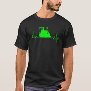Bulldozer Heartbeat Chain Bulldozer T-Shirt