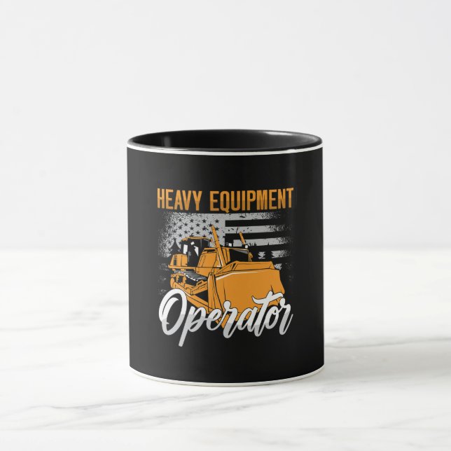 Bulldozer Heavy Equipment Operator Construction Mug (Center)