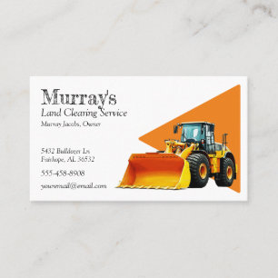 Bulldozer Land Clearing Business Card