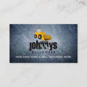 Bulldozer Logo Business Cards