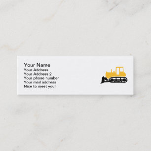 Bulldozer Mini Business Card