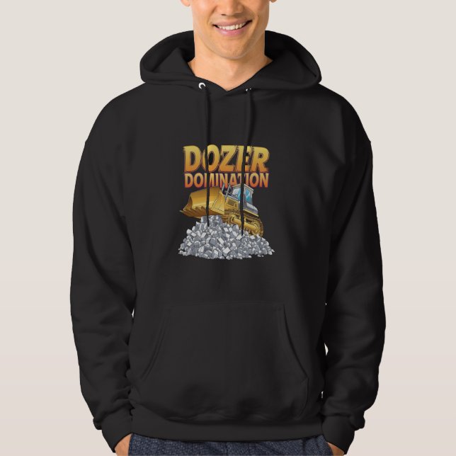 Bulldozer Operator Construction Worker Earth Mover Hoodie (Front)