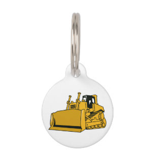 Bulldozer Pet Tag