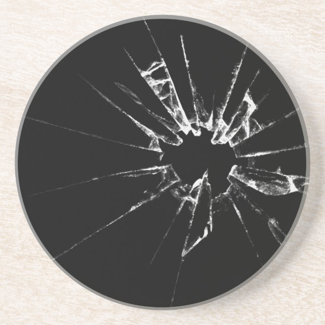 Bullet Hole in Glass Coaster (Front)