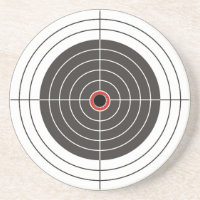 Bullet hole in the target - bull's eye shooting